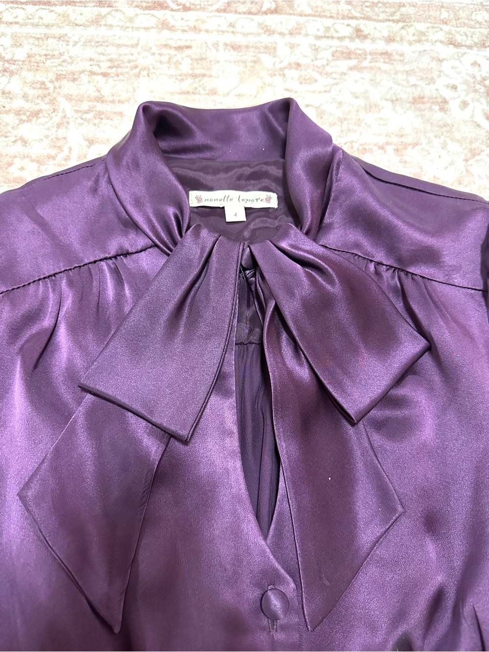 Vintage🪻100% Silk Nanette Lepore Blouse - Picture 6 of 11